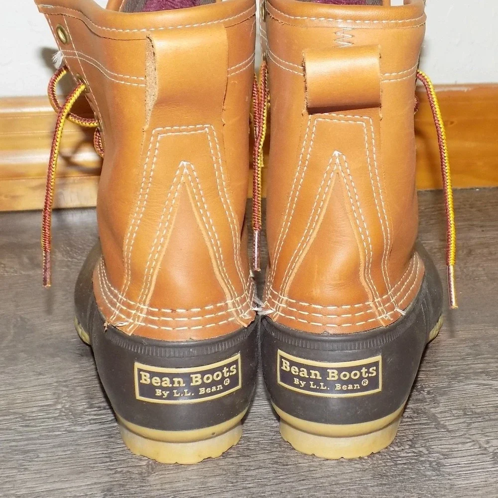 LL Bean Boots Women 6 M Tan Brown Excellent Gore-Tex Thinsulate Duck Boots